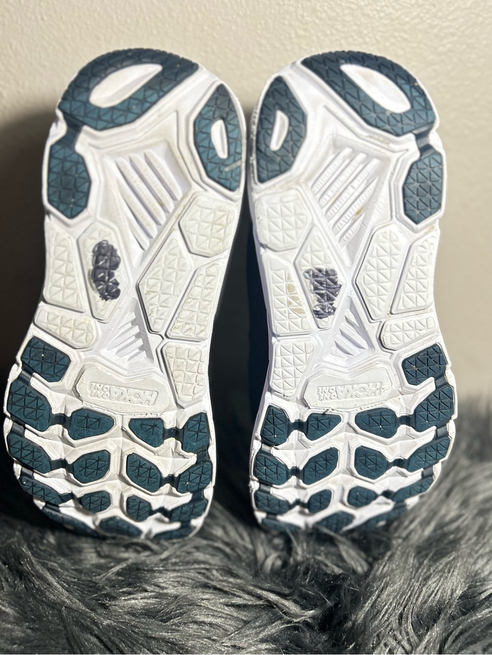 Hoka One One Clifton 7  Blue Orange Running Sneakers Running Size 11 - Picture 8 of 10